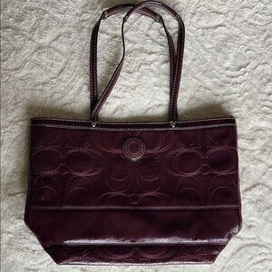 Authentic leather coach bag